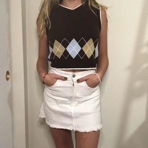 Argyle cropped Sweater vest!!!